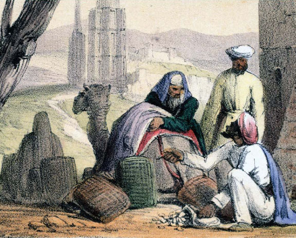 Lithograph by Benjamin Waterhouse Hawkins of Arabs trading cowry shells - photo 4