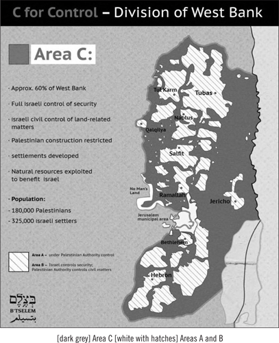 FIGURE P2 MAP OF DIVISION OF THE WEST BANK AREA C IS UNDER FULL ISRAELI - photo 6