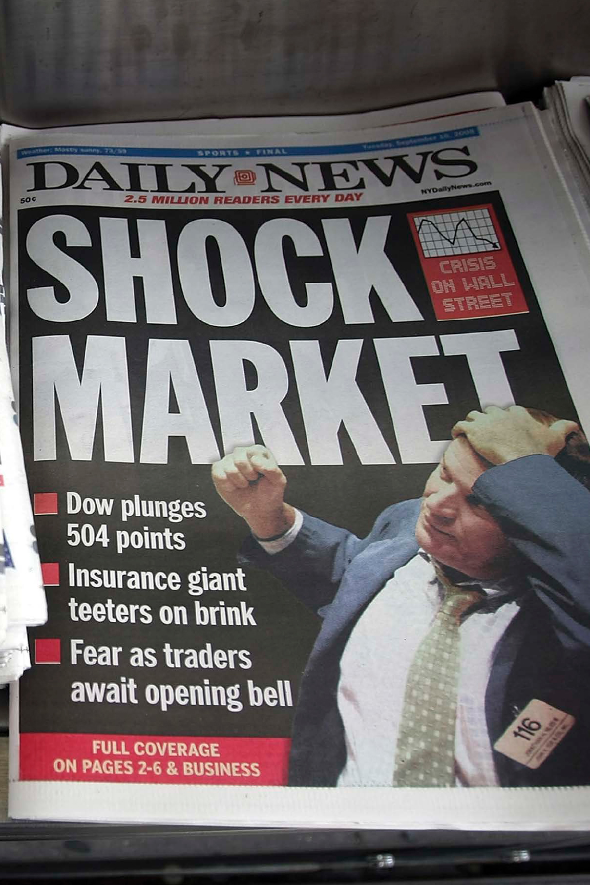 In September 2008 a huge stock market dip occurred This was one of the most - photo 3