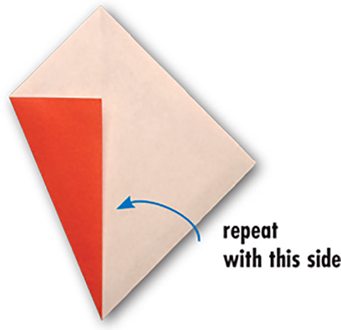 Start with a diagonal crease Square base - photo 3