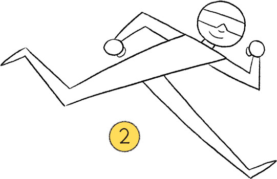 The forward leg is straight while the other leg and arms are bent Give your - photo 32