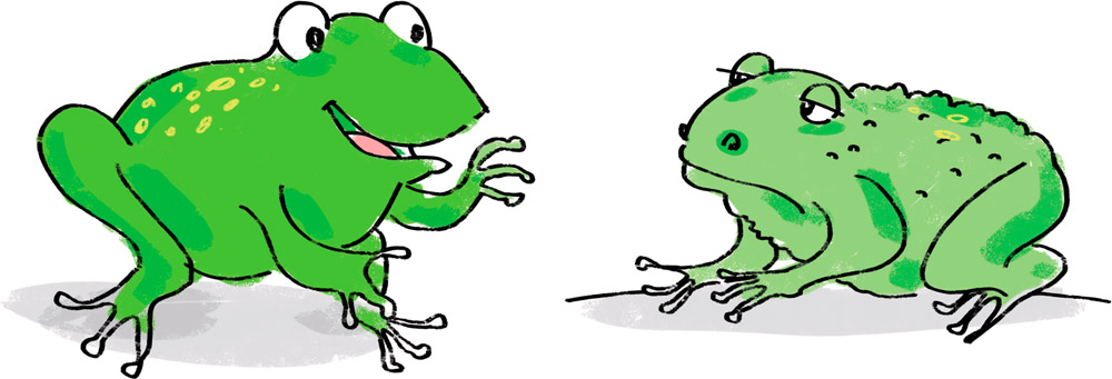 What did the frog say when it saw the toad Warts new How do you start a - photo 6