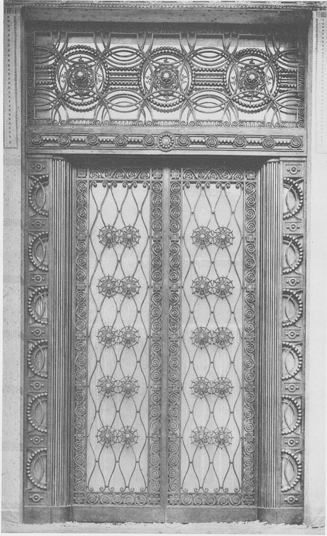 Plate 3 Door Reims Library M and L Sainsaulieu architects ironwork by - photo 4