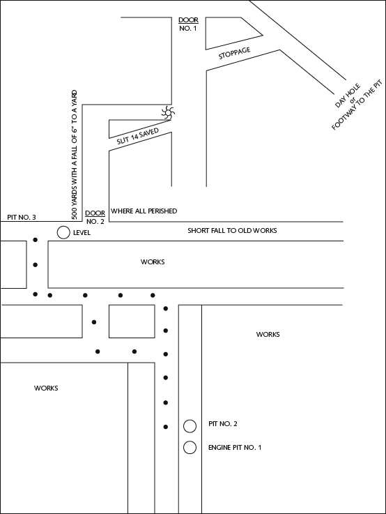 Diagram of the Husker Pit Silkstone showing the day hole and Door No 2 - photo 3