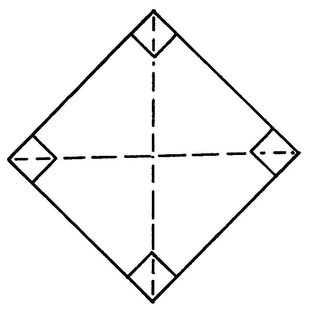 4 If you think of the diamond as four right triangles butted together as shown - photo 8