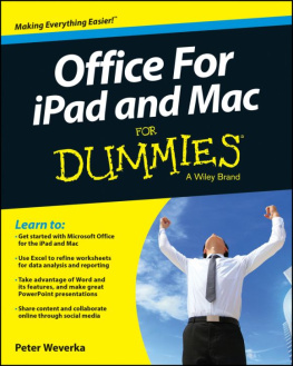 Peter Weverka - Office for iPad and Mac for Dummies