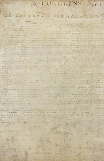 This copy of the Declaration of Independence suffered wear and tear in the - photo 3