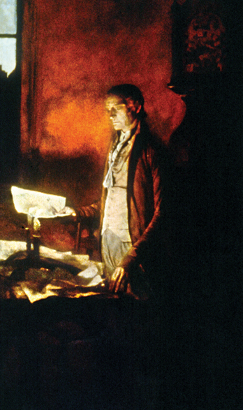 In 1898 Howard Pyle painted this picture of Thomas Jefferson writing the - photo 5