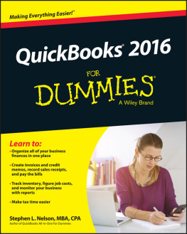 Stephen L. Nelson - QuickBooks 2016 For Dummies