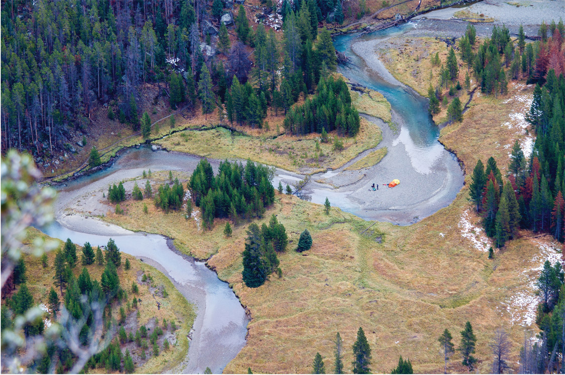 The October basecamp used by Zak and Will to explore the headwaters of the - photo 4