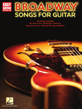 Hal Leonard Corp. - Broadway Songs For Guitar--Easy Guitar With Tab Songbook