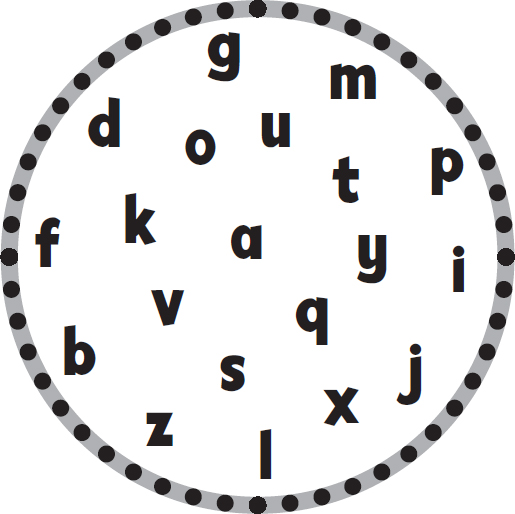 Use the letters of the alphabet that are missing from the circle to find a - photo 16