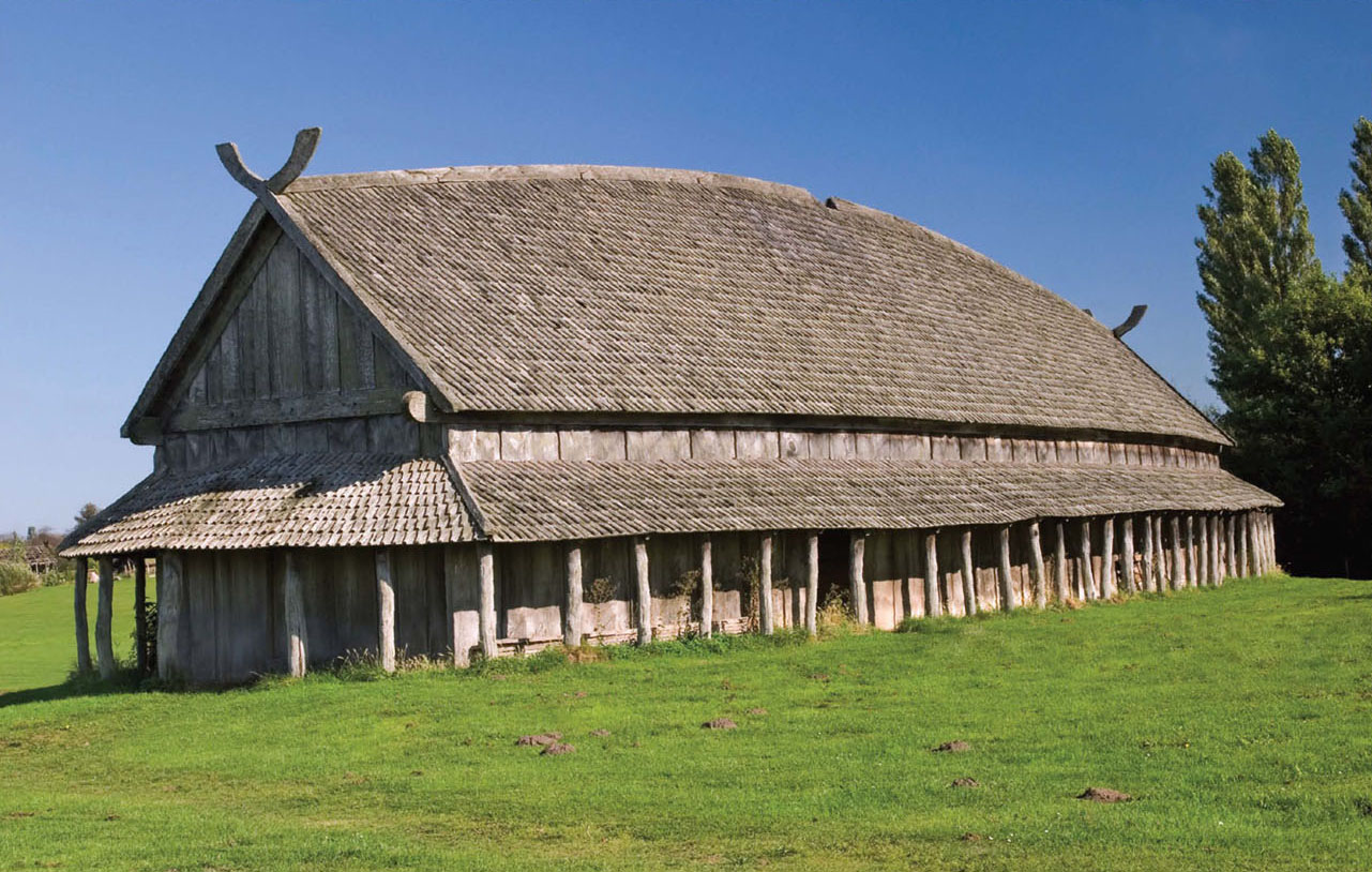 This modern reconstruction shows what a Viking longhouse would have looked - photo 6