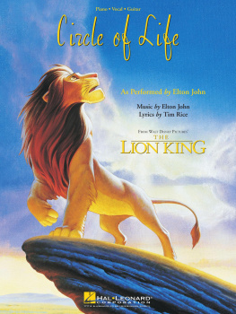 Elton John Circle of Life from The Lion King (Sheet Music)