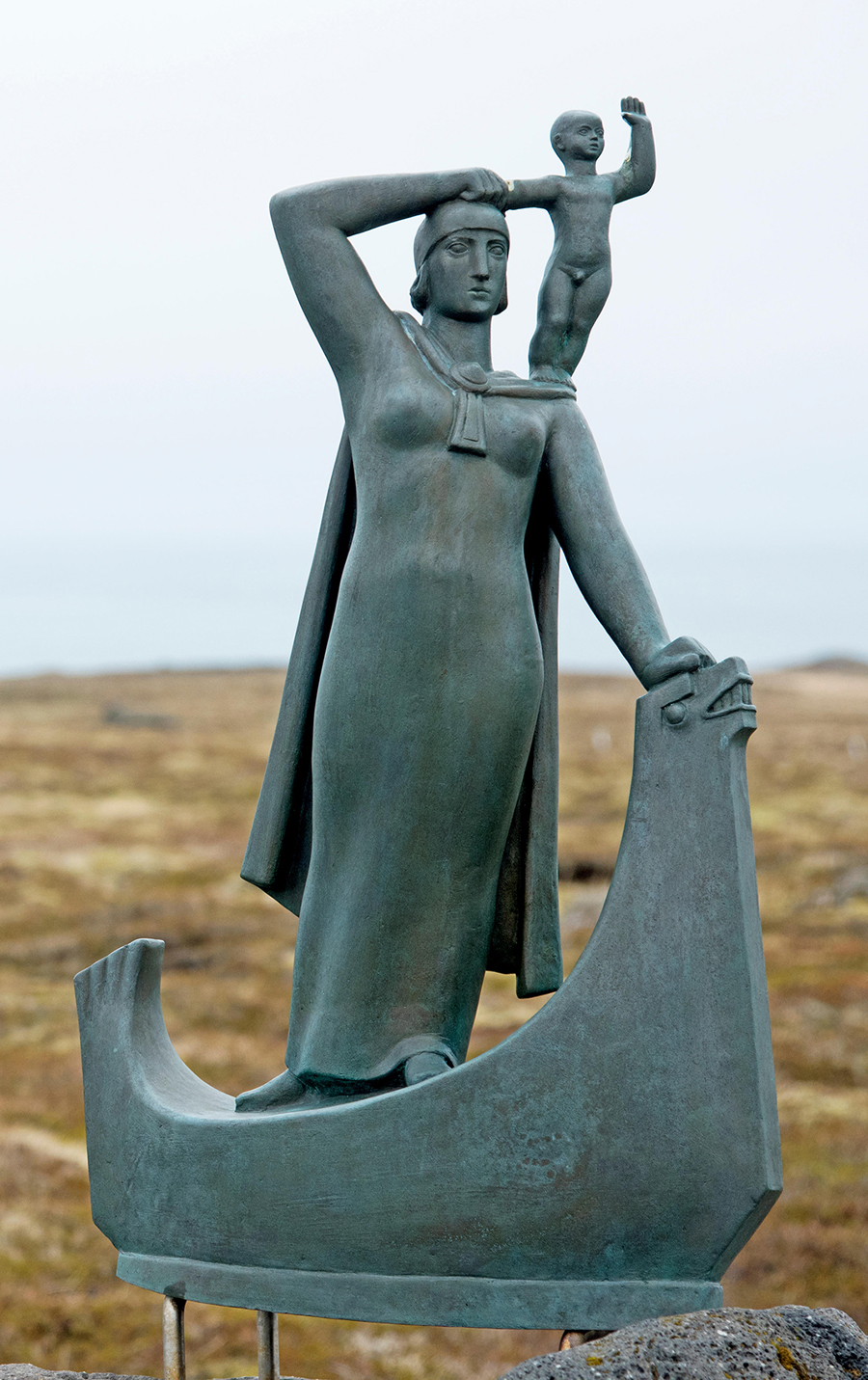 On the west coast of Iceland a statue honors the Norse explorer Gudrid the Far - photo 5