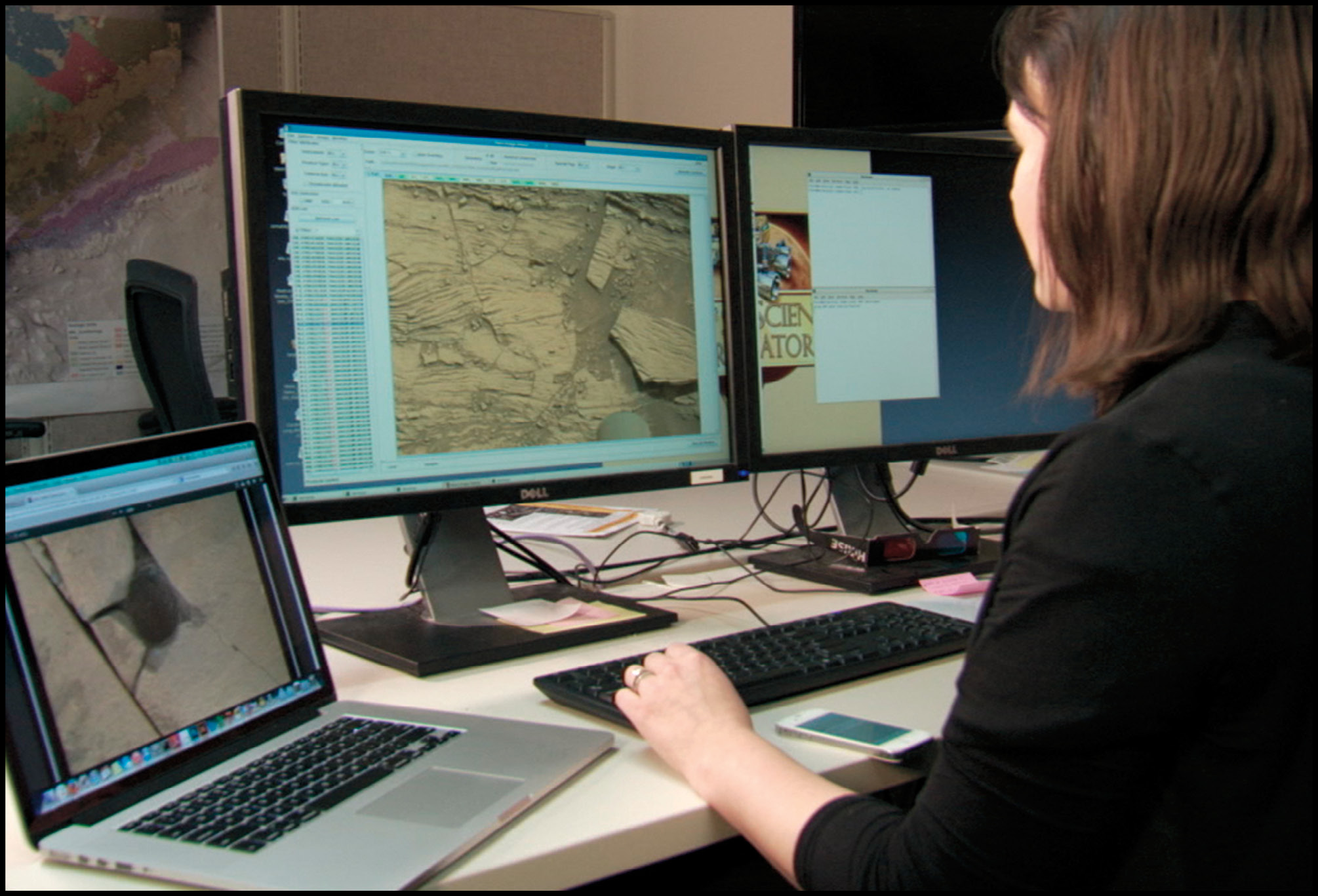 Scientist Katie Stack Morgan examines Mars rover images on her computer - photo 8