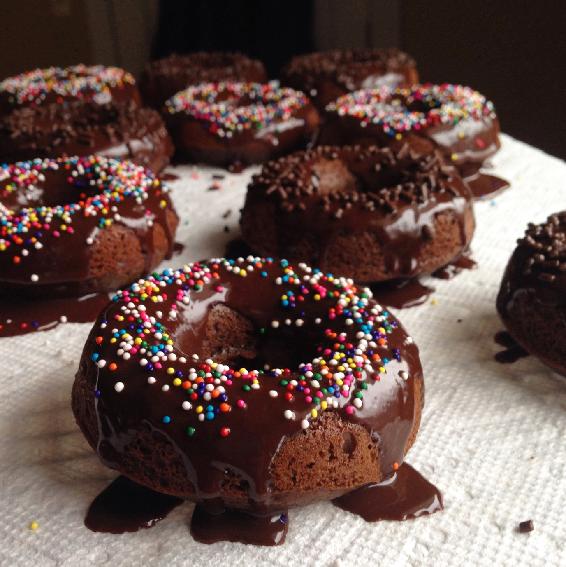 These donuts are every chocolate lovers dream Chocolate donuts topped off with - photo 3