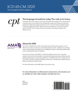 American Medical Association ICD-10-CM 2020 The Complete Official Codebook