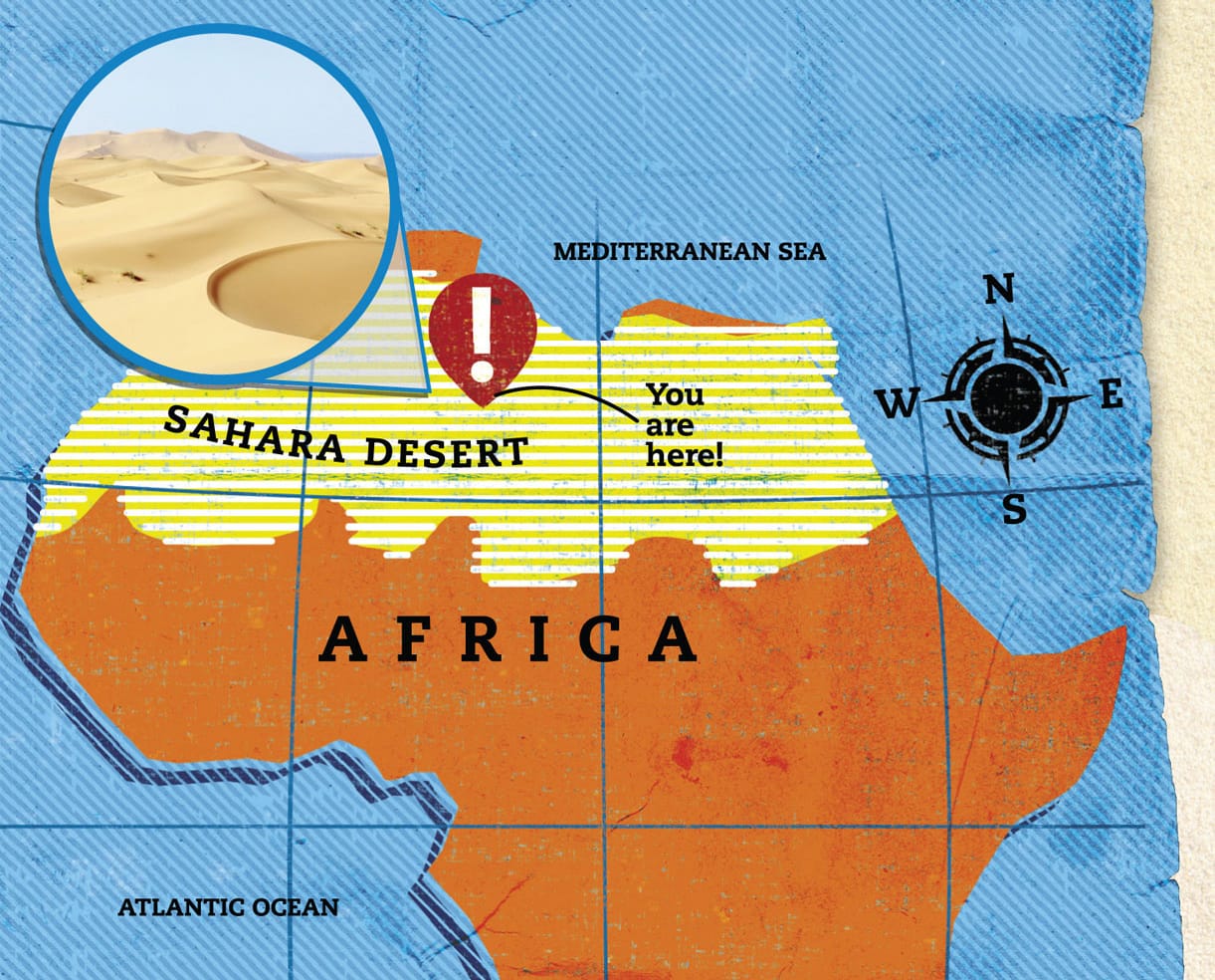 Sahara Desert fact file Area 9200000 km almost as big as the USA - photo 6