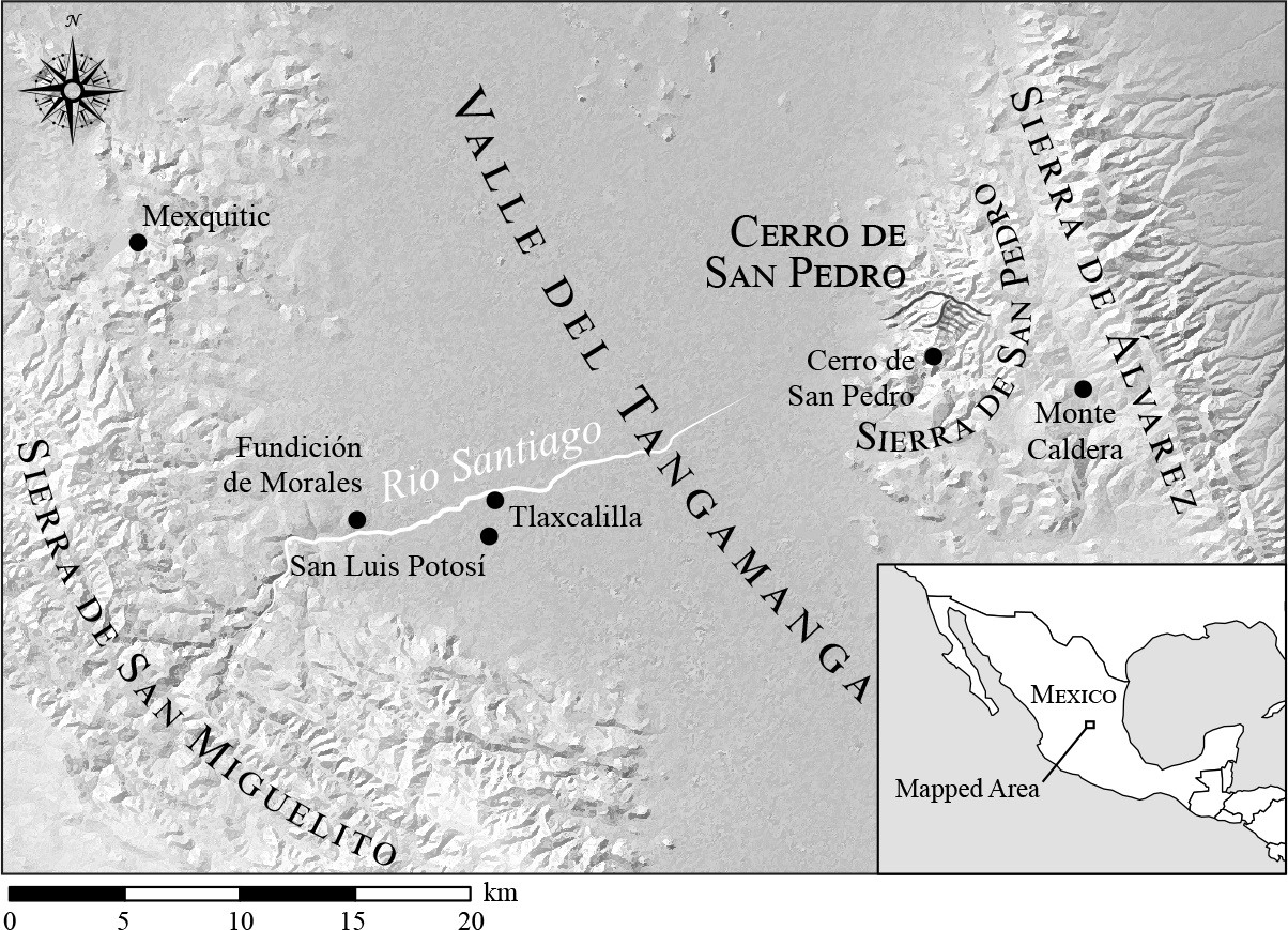 MAP 1Cerro de San Pedro SLP and environs G Wallace Cartography GIS - photo 2