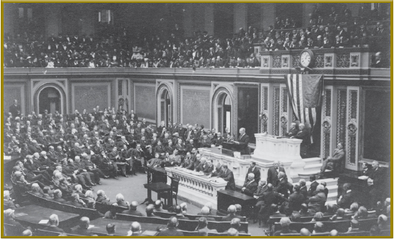 President Woodrow Wilson addresses both Houses of Congress on April 2 1917 - photo 6