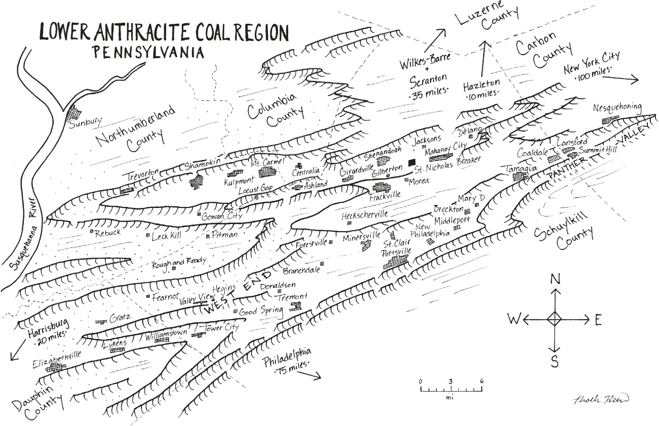 Figure 01 Map of the Anthracite Coal Region circa 1930 by Phoebe R Heath - photo 3