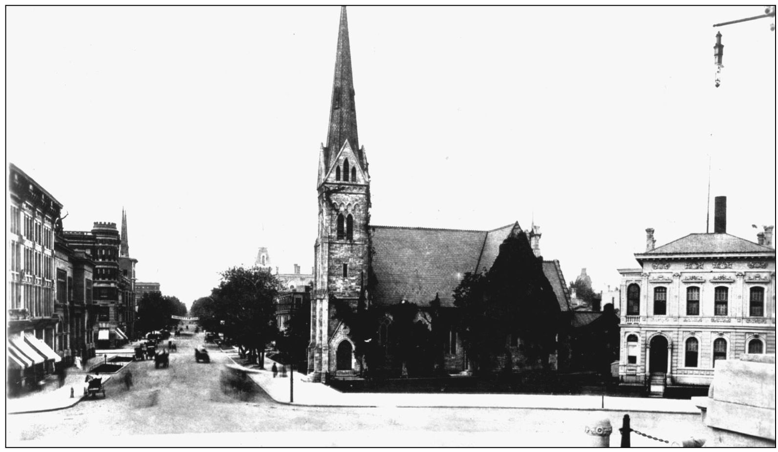 A 1910 view from the steps of the monument now located on the circle shows - photo 7