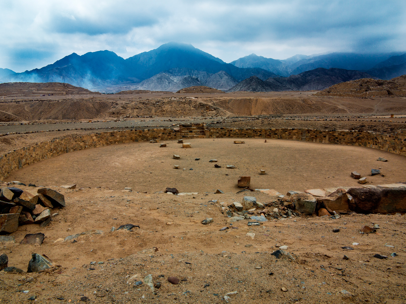 Amphitheater at Caral Chavn culture The Chavn were Perus earliest identifiable - photo 5