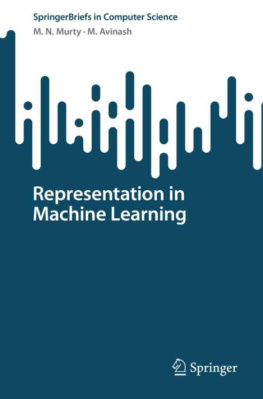 Murty M N Representation in Machine Learning