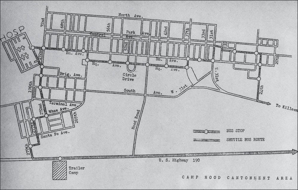 This 1942 diagram shows the street design for the original cantonment of Camp - photo 2