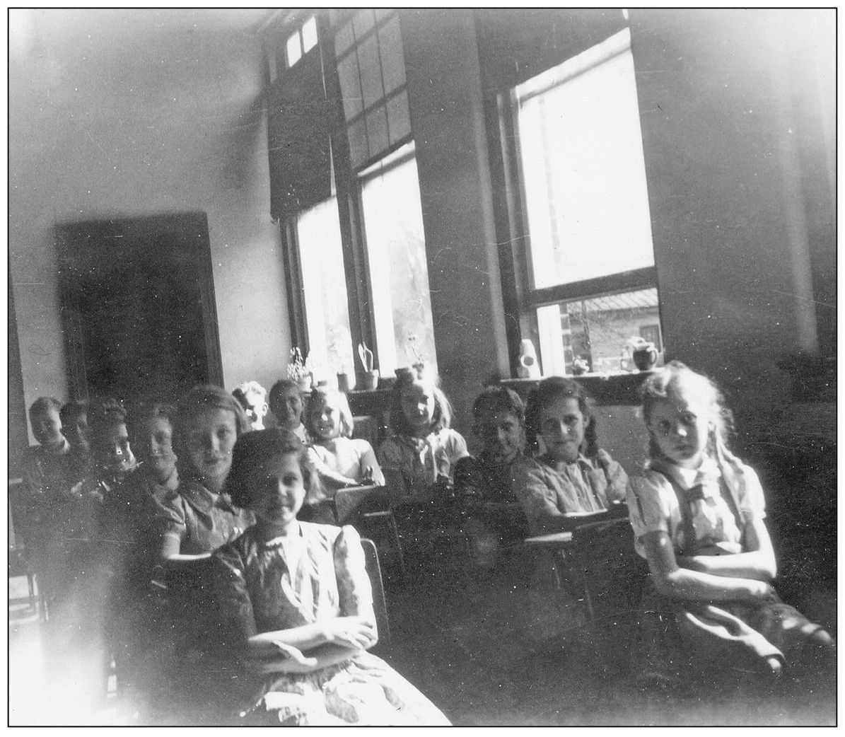 Seen here is the inside of a typical schoolroom around 1950 Note the wooden - photo 6