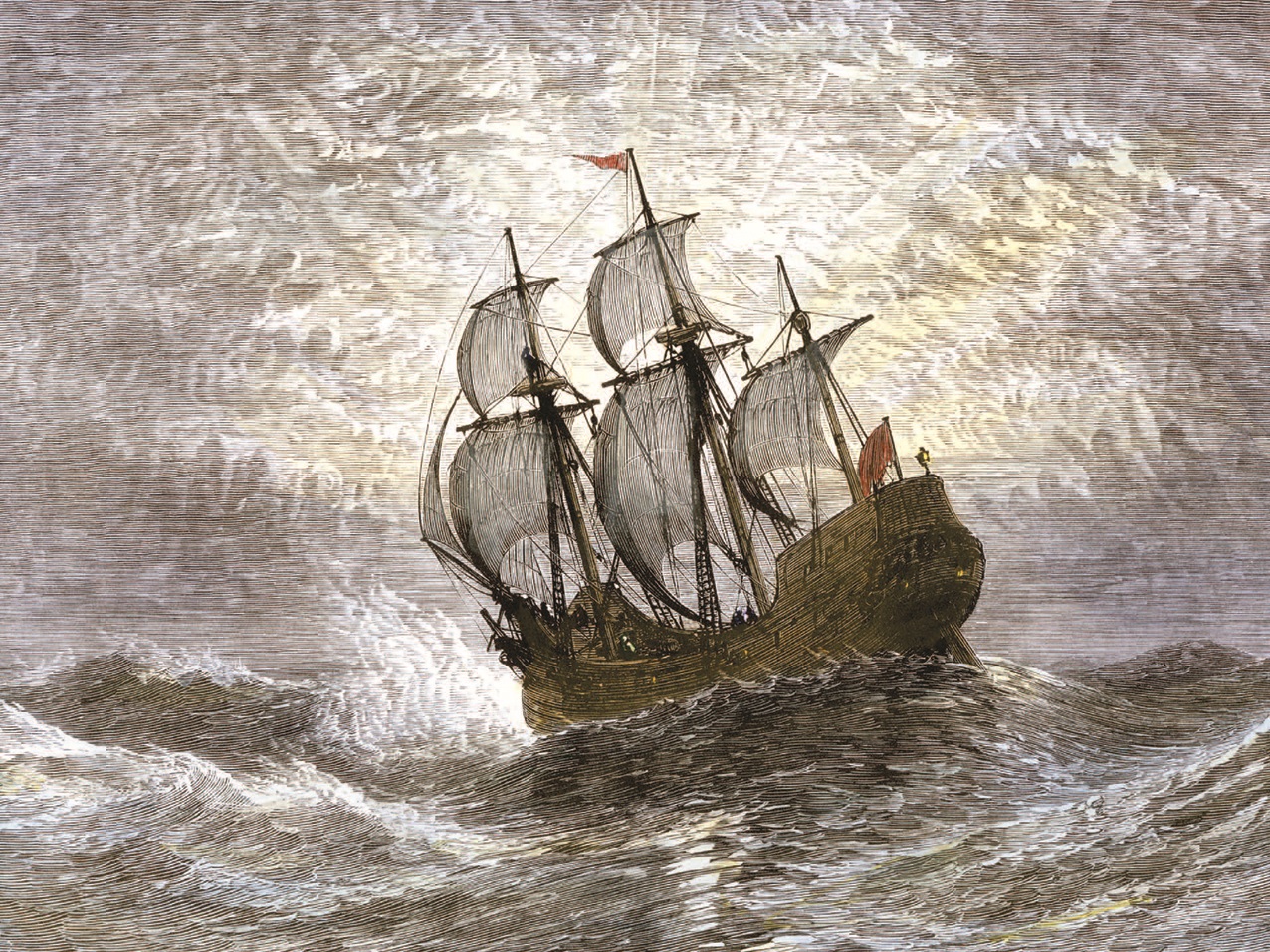 This is an artists impression of the Mayflower at sea No pictures of the ship - photo 3