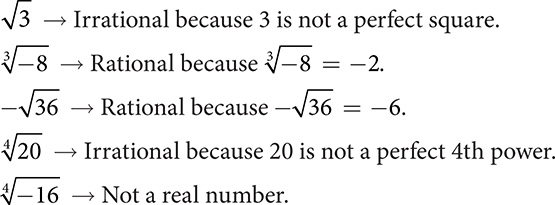 EXERCISE 12 Identify the root as either rational irrational or not real - photo 17