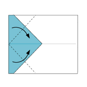 Step 3 Fold in the dotted lines to meet the center line Step 4 Fold in - photo 5