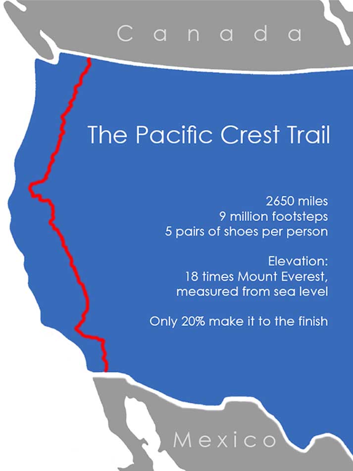 SIX MONTHS WITH THREE PAIRS OF UNDIES The Pacific Crest Trail Special Color - photo 2