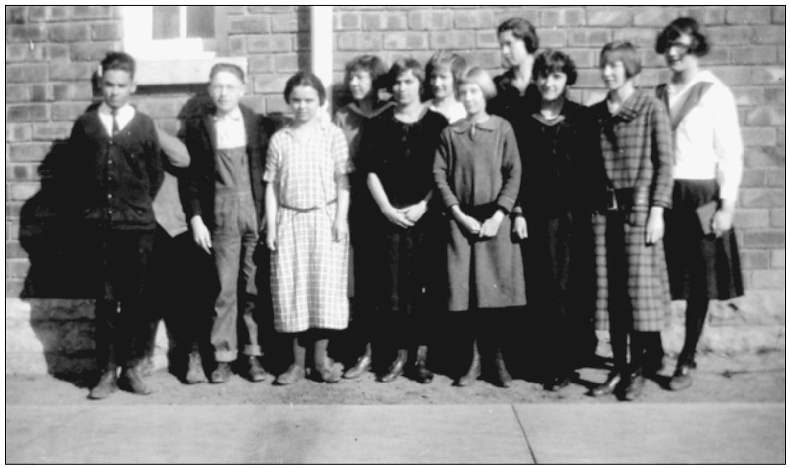 A group of students is standing outside Tunnelton School The picture was taken - photo 15