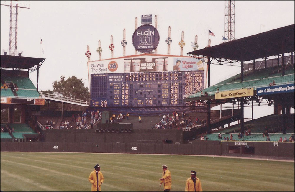 The iconic exploding scoreboard at Comiskey Park blasts its amazing news for - photo 2