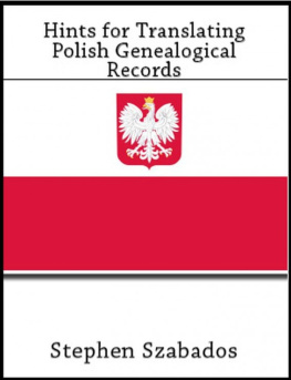 Stephen Szabados - Hints for Translating Polish Genealogical Records