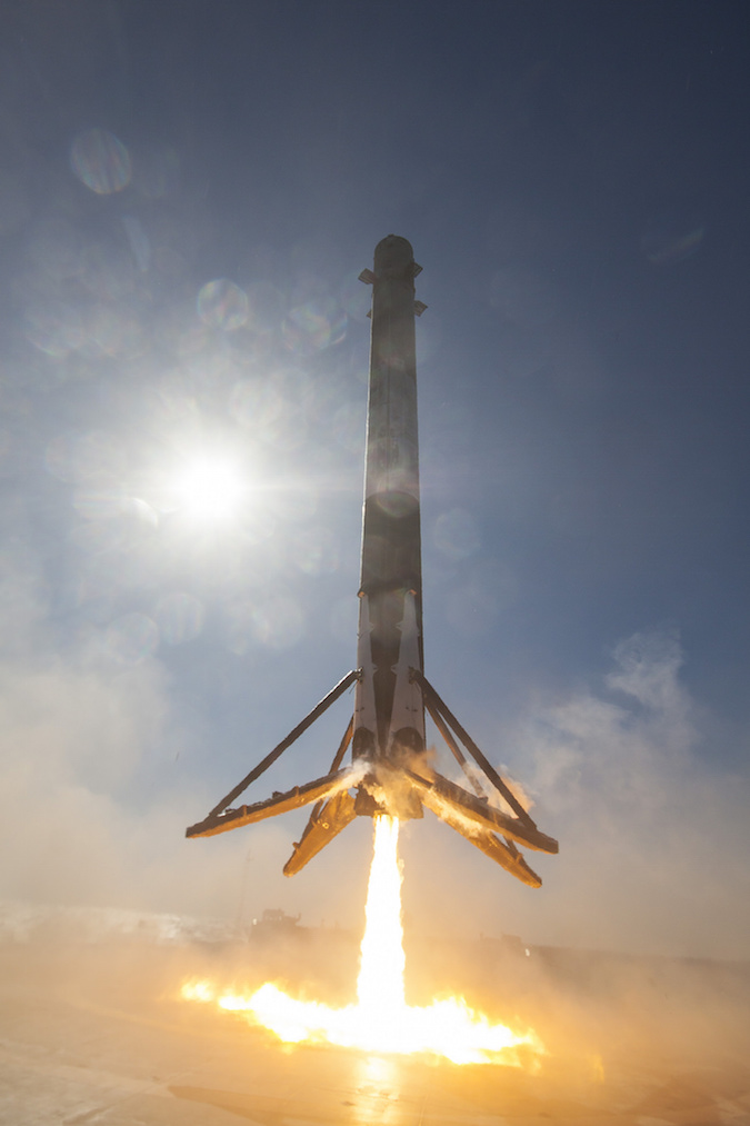 A Falcon 9 booster coming in for landingHave you ever seen the Falcon 9 rocket - photo 1