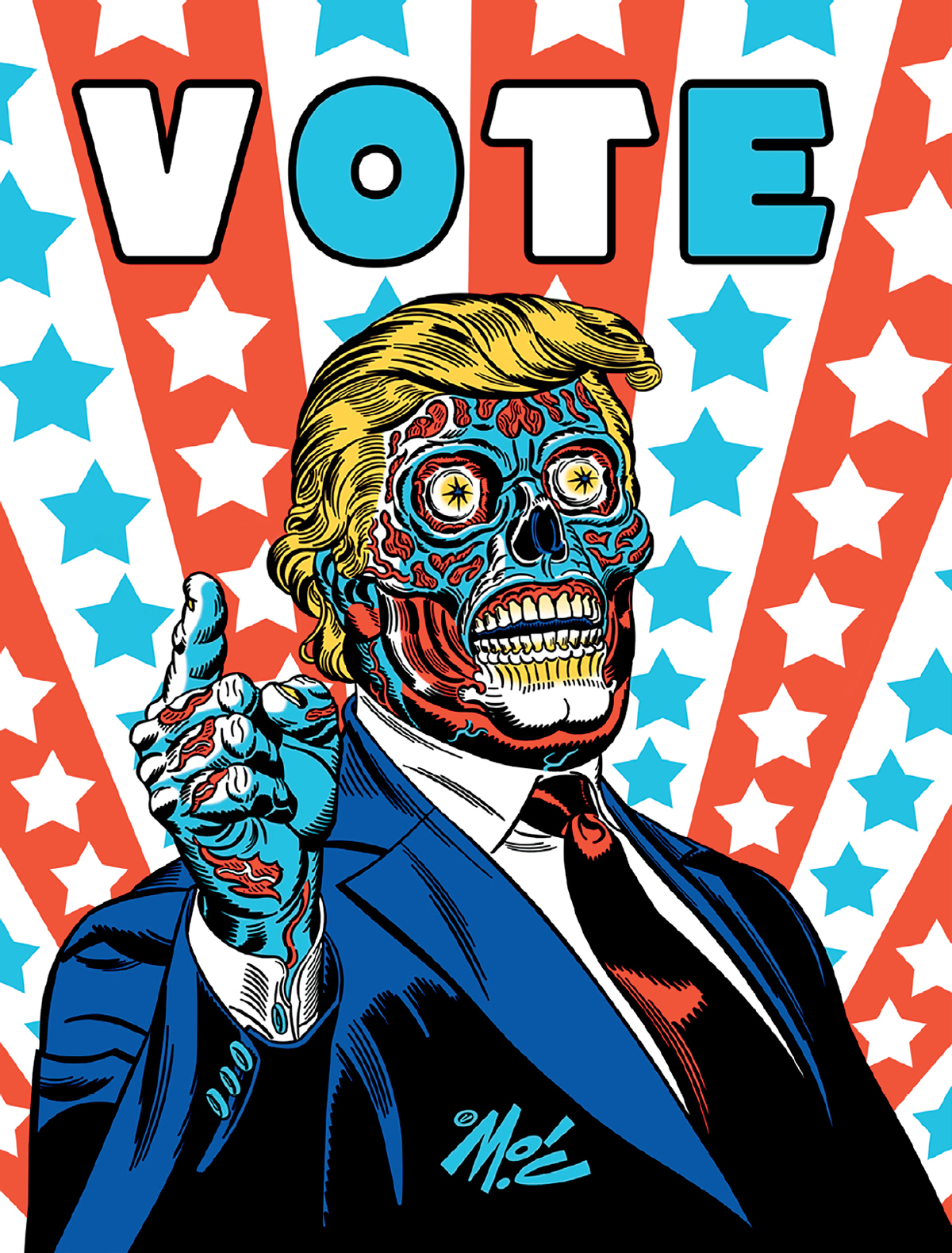 Fig I1 Mitch OConnells rendering of Trump as an alien overlord from 1988s - photo 5