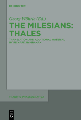 Richard McKirahan - Die Milesier: Thales
