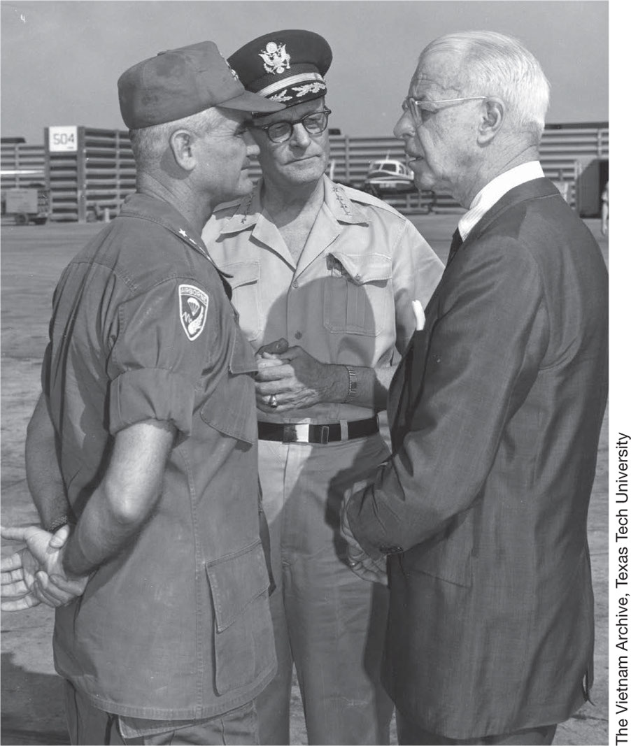 From left William Westmoreland Earle Wheeler Ellsworth Bunker South - photo 15