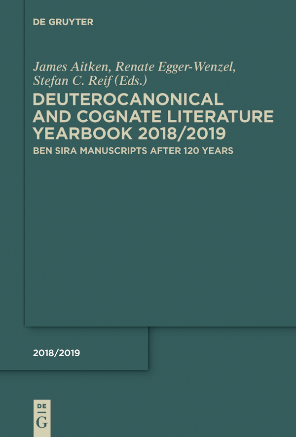 Deuterocanonical and Cognate Literature Yearbook 2018 Deuterocanonical and - photo 1