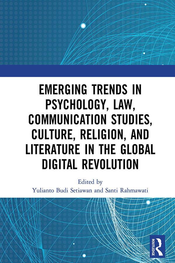 EMERGING TRENDS IN PSYCHOLOGY LAW COMMUNICATION STUDIES CULTURE RELIGION - photo 1