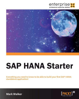 Mark Walker SAP HANA Starter