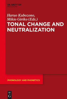 Kubozono - Tonal Change and Neutralization