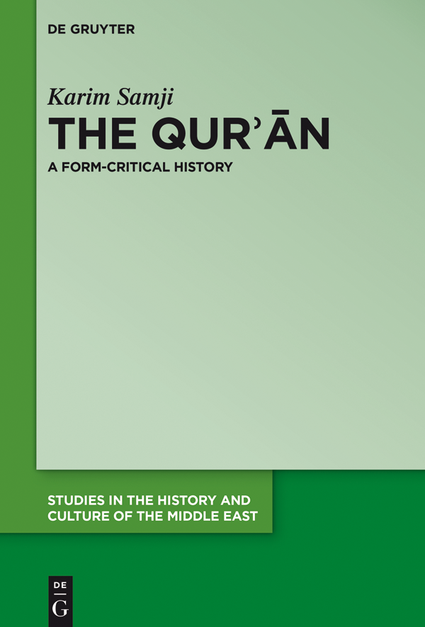 The Qurn A Form-Critical History - image 1