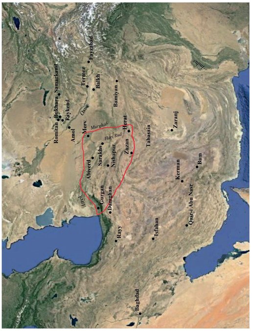 Map of Iran and Central Asia Khorasan Proper Google Earth 2013 resltuated - photo 4