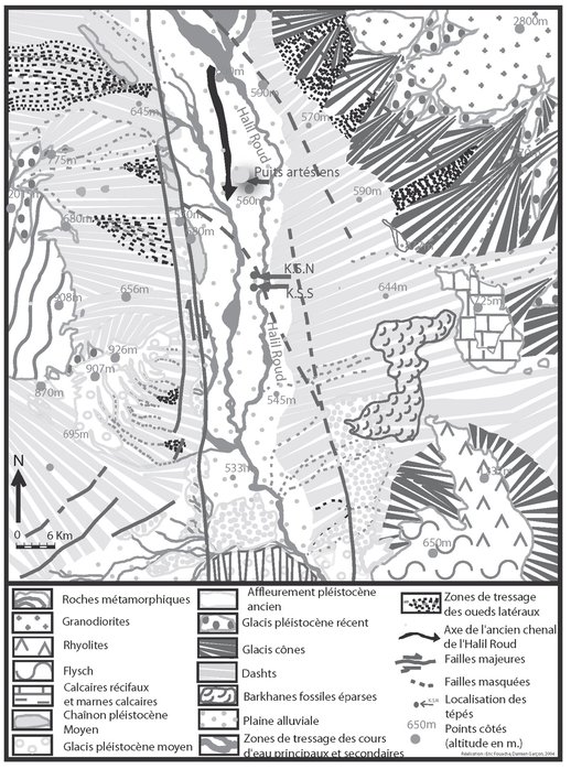 Carte Gomorphologique du bassin de Jiroft Eric Fouache et al 2010 - photo 17