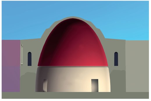 Old Nisa Round Hall hypothetical reconstruction of the dome Italian - photo 29